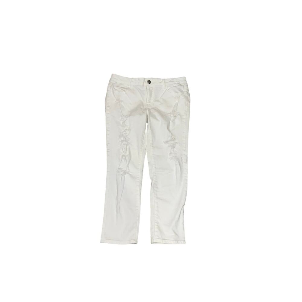 American Eagle White Jegging Crop Super Stretch Size 10
